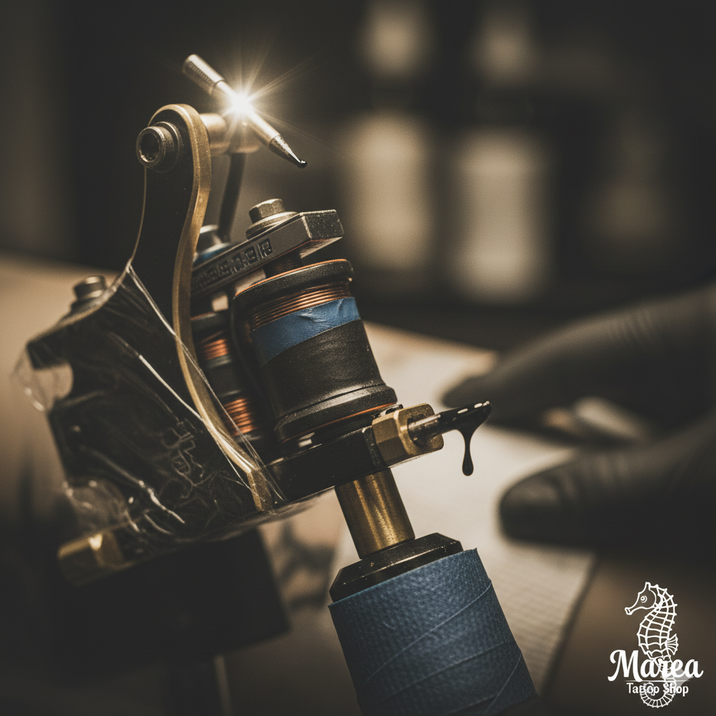 Detalle de tatuaje simbólico